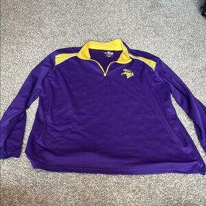 Minnesota Vikings long sleeve quarter zip shirt size XL
